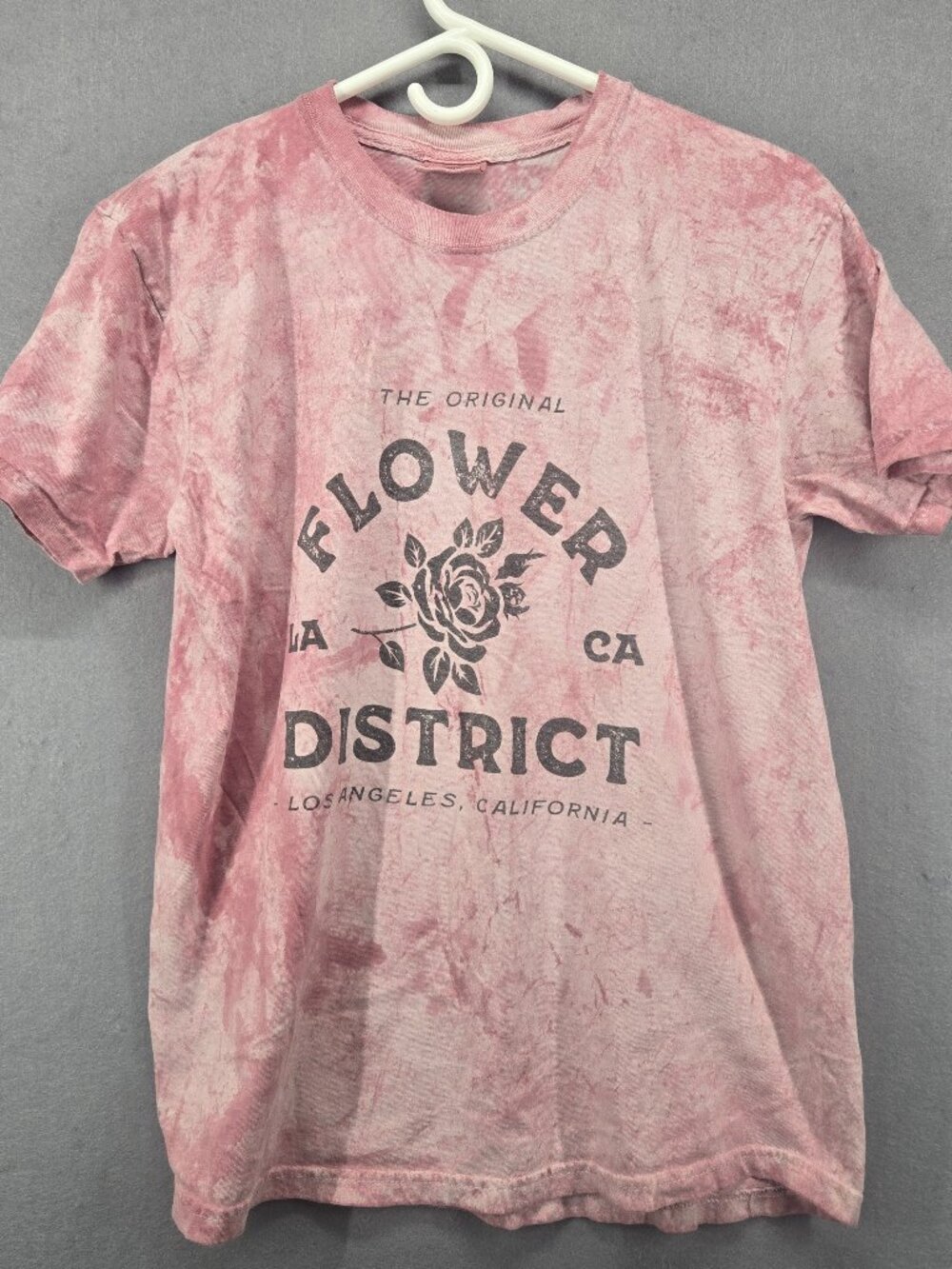 Comfort Colors Women's Basic Graphic T-Shirt, Tye Dye Pink, 100% Cotton, Medium